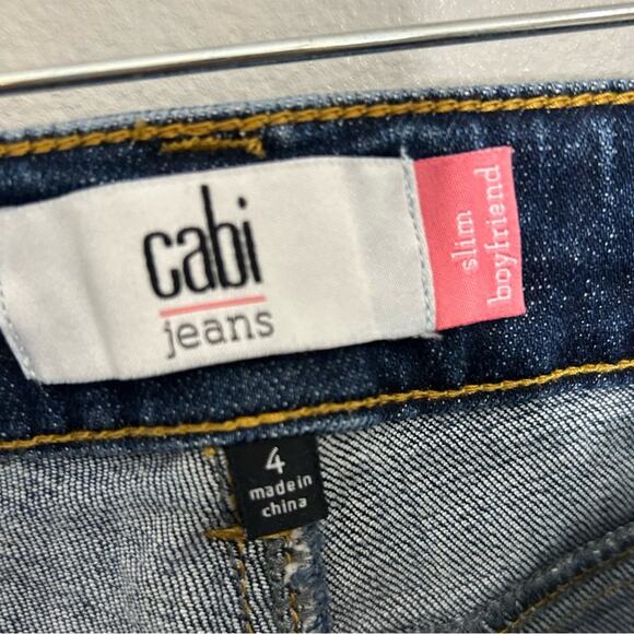 Cabi Slim Boyfriend Jeans Distressed Style #5695 Size 4 - Picture 9 of 10